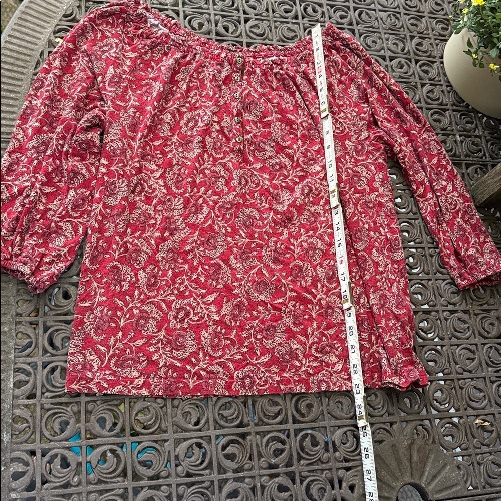 Floral Red Blouse